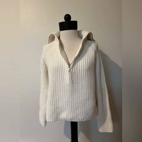Haven Well Within Sweaters - Haven Well Within cream Cowl Neck/ half zip Sweater, women’s size M